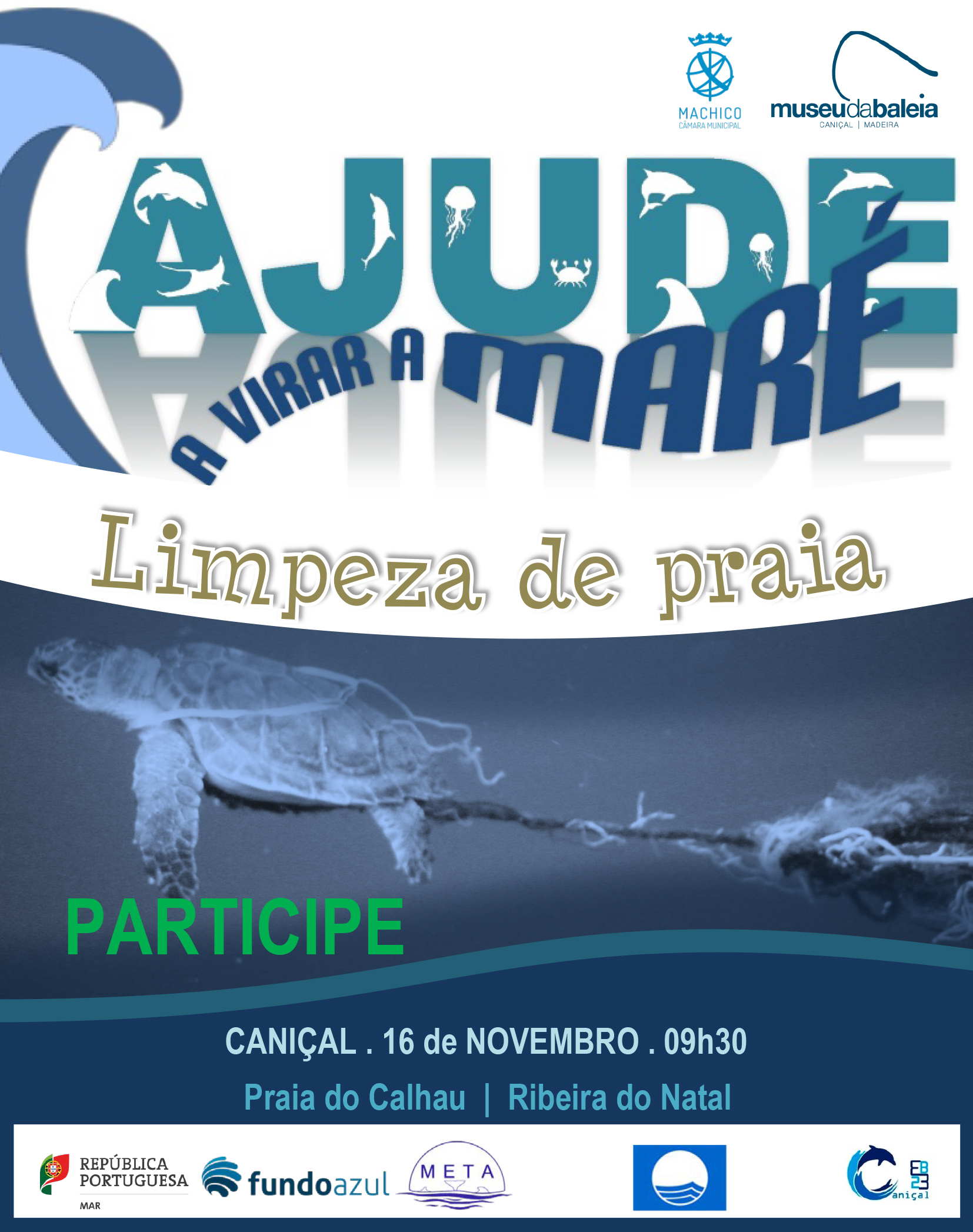 Cartaz limpeza de praia Outubro 2022