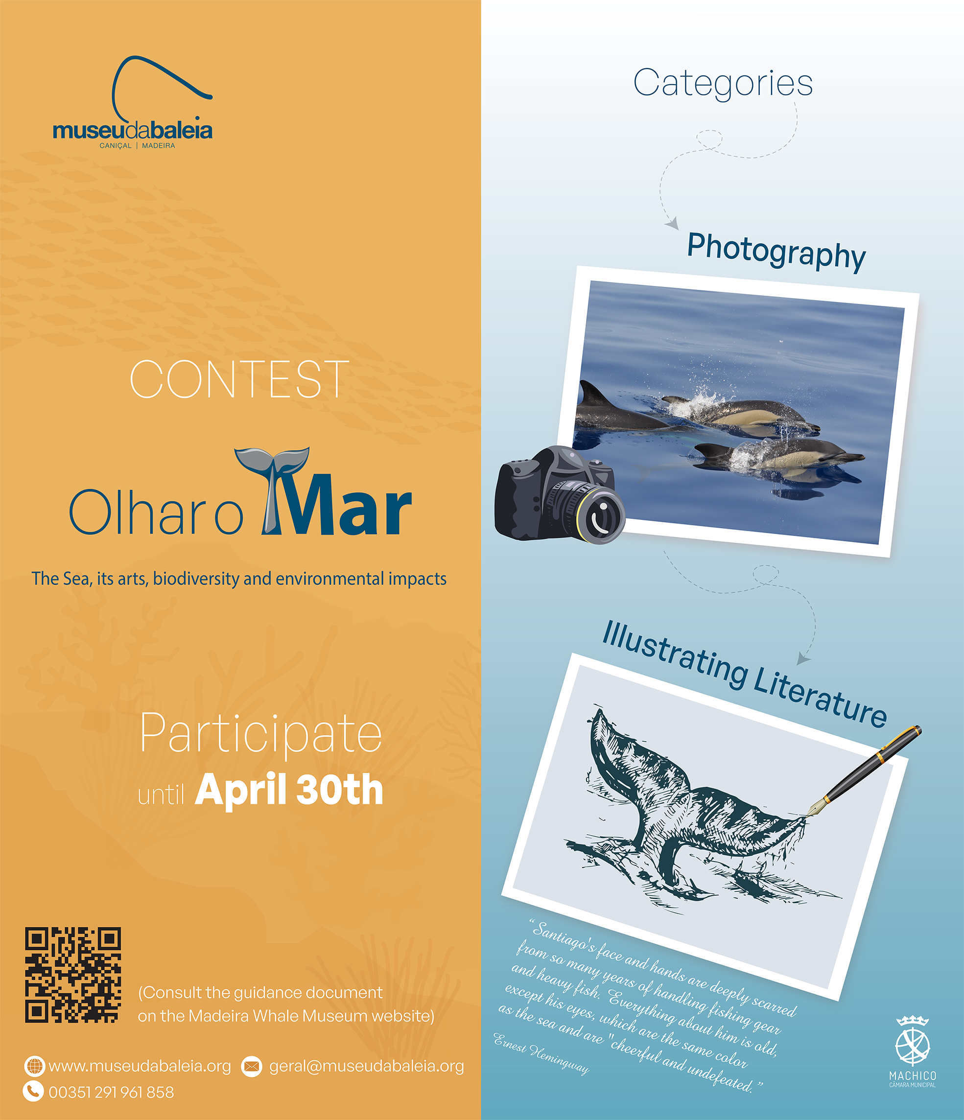 Cartaz olhar o mar ingles